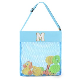 YOOLIFE Teen Girl Gifts - Gifts for Girl, Teen Girl Trendy Stuff, Teenage Girl Gifts Idea, Gifts for 4 5 6 7 8 9 10 11 12 13 14 15 16 Year Old Girl Birthday Gifts, Initial Travel Mesh Beach Bag Blue M