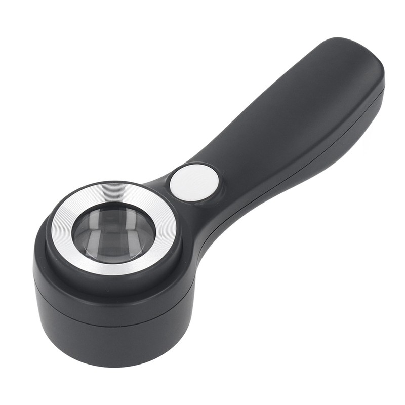 Magnifying Glass Handheld 60X Illuminated Magnifier USB Rechargeable LED Magnifying