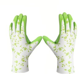 FEIYIDA Women's Gardening Gloves -Breathable Latex Garden Work Gloves，Outdoor Protective Work Gloves-Medium, Green
