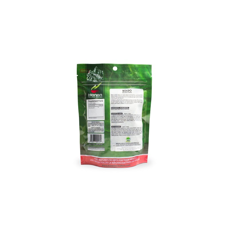 Hanan Peruvian Secrets Boldo Herbal Tea | 100% Natural Boldus