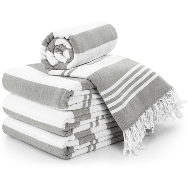 Utopia Towels - 4 Pack Turkish Beach Towel (40 x