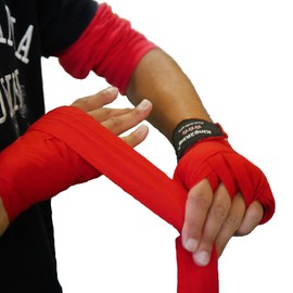 king2ring Boxing Bandage Gloves Kickboxing Shrink (Red)