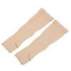 3XL Beige Open Toe Compression Stockings Thigh High 23‑32mmHg Toeless