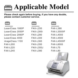 1 Pack Cartridge FX3 Compatible Toner Cartridge Black Replacement for Canon LaserClass 1060P 2050P 2060P 4000, imageClass 1100, FAX-L200 L220 L240 L250 L260i L280 L300 L360 L350 L350J L380 Printer.