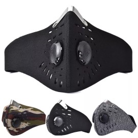 Unbranded Outdoor Half Face Mask with Active Carbon Filter Anti Fog Mouth Motorcycle Mask - 2PCS Filter (no mask