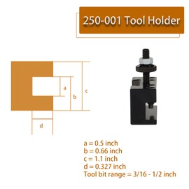 kimllier OXA 1 Quick Change Turning and Facing Tool Post Holder Steel Material 250-001 (5Pcs)
