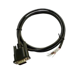 Compucableplususa.com Best Industrial Serial DB9 D-Sub 9 Pin Male RS232 Serial Cable with Bare Wire - 28 AWG with Black PVC Jacket (Male_3 Feet)
