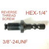 SCT-888 1 pc 1/4 Hex Adapter to 3/8"-24UNF Thread with