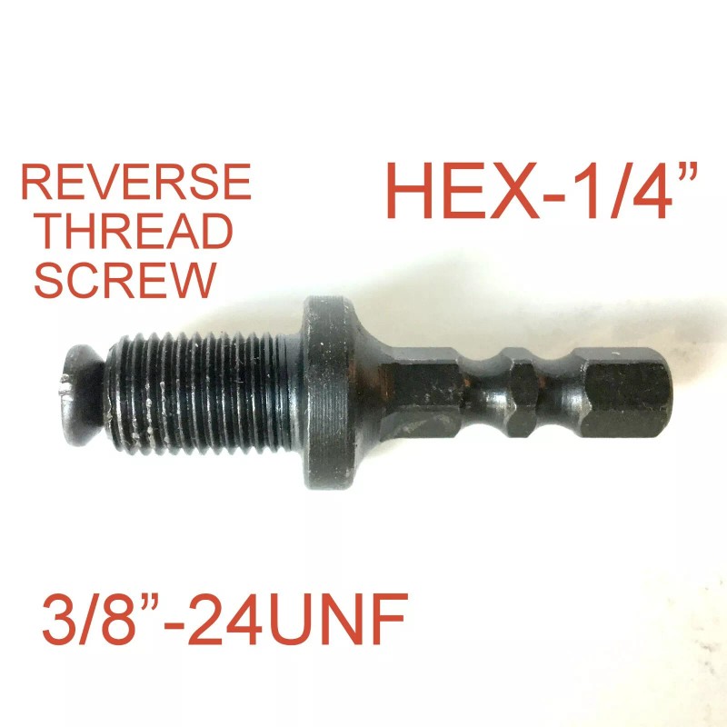 SCT-888 1 pc 1/4 Hex Adapter to 3/8"-24UNF Thread with