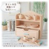 Wooden Toy Daiwa, Mini Play Set (Blue) Cupboard, Tableware Set,