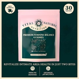 Premium Feminine Balance Gummies -forWomen's Health & Wellness-Gluten-Free & Halal-Immune Support-Vegan-30 Servings:_2 Packs of 1 Set