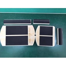 Professional grade solid wood anti-slip mat set (with different sizes of anti-slip mats and velcro anti-slip strips)