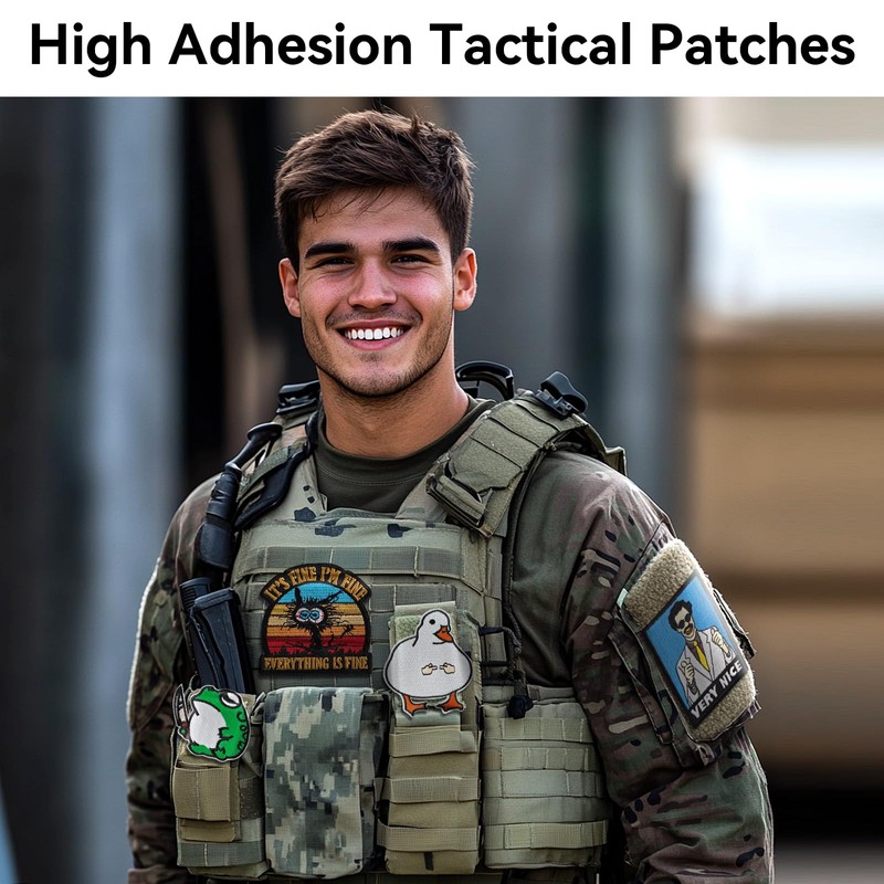 Hargs 20pcs Funny Tactical Morale Patches Pack, Hook & Loop