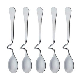Beetoo Pack Stainless Steel Hanging Coffee Spoon Creative Bending Handle S Shape Stirring Honey Teaspoons for Tea Coffee Dessert Jam Honey