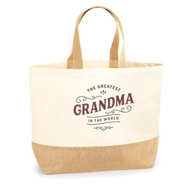 D Design Invent Print! Grandma Gift Bag Tote Shopping Bag Birthday Gift Present for Grandma Keepsake - Size: 36 x 34 x 13 cm