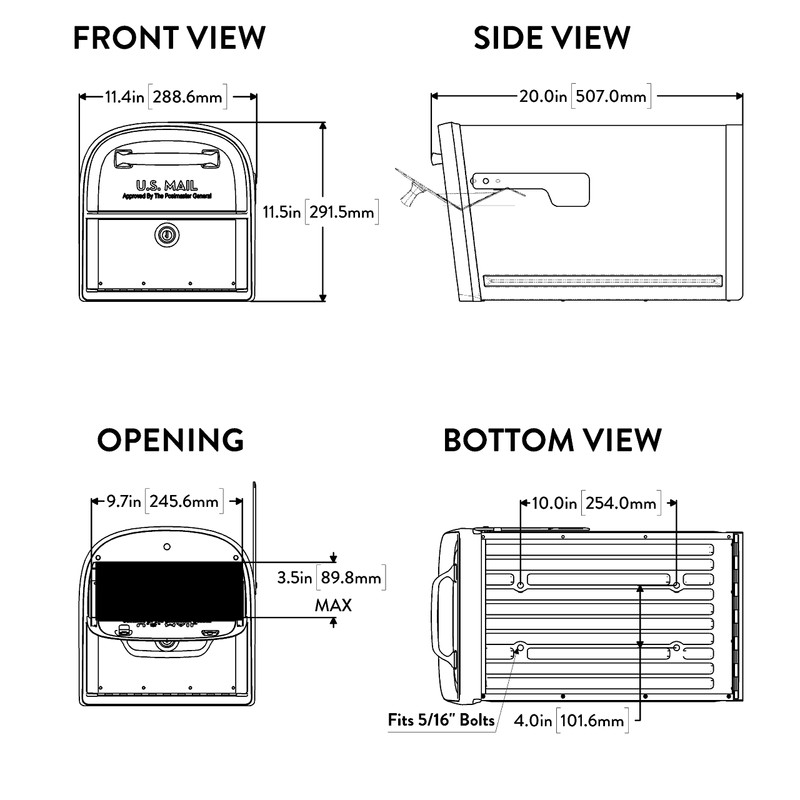 Architectural Mailboxes 6300B-10 Oasis 360 Locking Parcel Mailbox, Extra Large,
