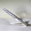 AINUOSHI Eternity Ring Women's 925 Sterling Silver Simulated Diamond Stackable