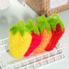 Strawberry Shape Acrylic Dish/Pot Scrubbers for Dish Washing, Cute Colorful