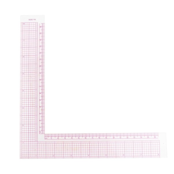 CYSFETENA Square Ruler L-Shaped 90° Angle Ruler Made of Pmma