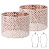 Pink Lamp Shades Set of 2, Drum Lampshades, Lampshade 10