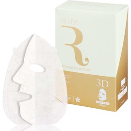 REVISIS MOISTURE Face Mask, Pack / Sheet Mask, Gold, 10 Pieces, Individually Packaged, Unscented, Uncolored, Made in Japan, 3GF High Moisturization, High Adherence to Pore Care