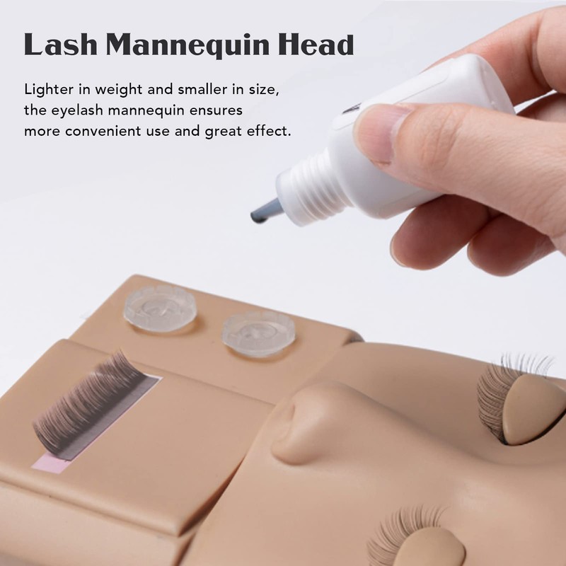 Lash Mannequin Head, 3 in 1 Eyelash Extension Mannequin Head
