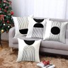 Sagielio Black and White Throw Pillow Covers 18x18 Inches Set
