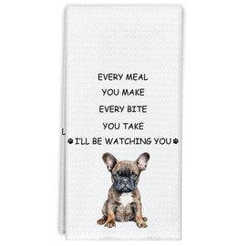 Dog Kitchen Towels French Bulldog Kitchen Towels, Dog Dish Towels Hand Towels For Kitchen, Housewarming Gifts French Bulldog Gifts For Women Men Dog Lover, Decorative Kitchen Towel For Home -04