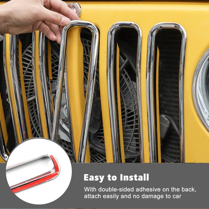 Savadi-Car 7x Front Grill Grille Insert Mesh Trim Kit for