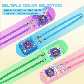 FIOPAZ Silicone Case for Bitzee Digital Pet with Lanyard, Protective Skin Sleeve for Bitzee,Bitzee Case Accessories,Bitzee Interactive Toy Digital Pet Case(Pink)