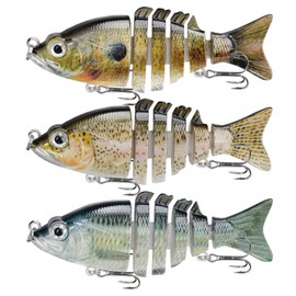 GOTOUR Fishing Lures for Freshwater or Saltwater, Easy to Use for Family Fishing Beginner and Pros, Most Lifelike Jointed Swimbait for Almost All Fishes，Slow Sinking Bass Pike Panfish Walleye Lures