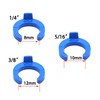 YZMSZ 3/8" O.D. Tube Fitting Blue Locking Clip Clamps for