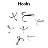 Treble Fishing Hooks, 100Pack High Carbon Steel Treble Hooks, Super