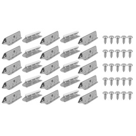 Cornucopia Metal Chair Webbings Clips (25-Pack); Replacement Upholstery Furniture Clamps with Screws Included