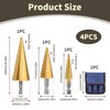3pcs HSS Step Drill Bits Set, Titanium Step Drill Bits,