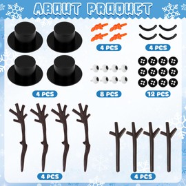 4 Pack Christmas Crafts, Air Dry Clay Snowman Craft, Do You Want to Build a Snowman Christmas Stocking Stuffers for Kids, Toddler Crafts Supplies for Christmas Winter Event Game Toys Xmas Present