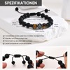 Men's Bracelet Pearl Bracelet Viking Jewellery - 10 mm Black