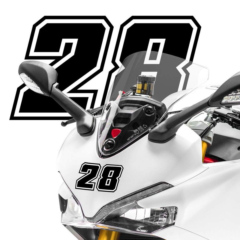 4R Quattroerre.it 13375 Number Racing 5 Moto GP, Black, 10