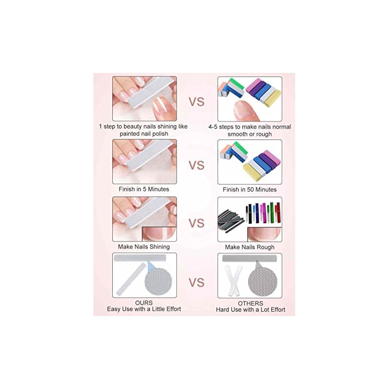 Búakso - Buffers de uñas naturales para uñas artificiales, uñas