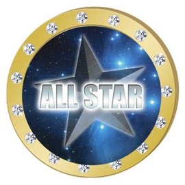 Crown Awards All Star Gold Rhinestone Pin, Gold Achievement Pins, 100 Pack Prime