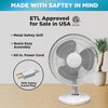 EZ-CHILL 16” Oscillating Table Fan with Adjustable Tilt, Convenient Push
