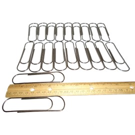 Butler en el hogar 10,2 cm pulgadas MEGA grande Jumbo gigante Big Clips Massive Mega 25 Pack 100 mm), color plateado