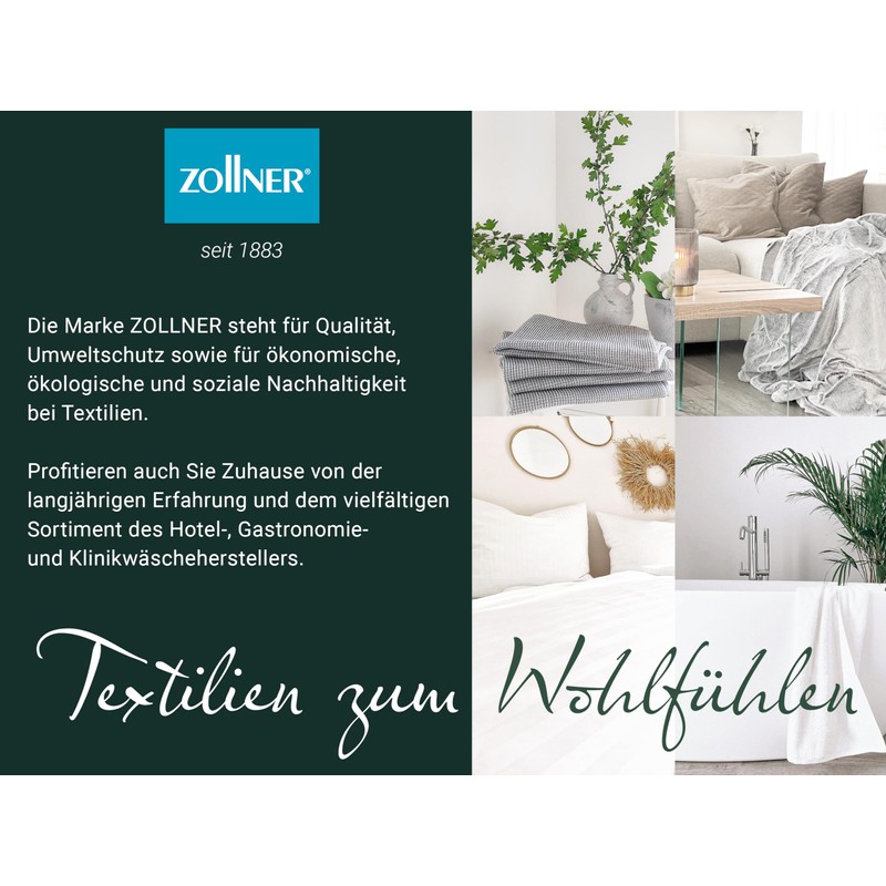 Zollner Flat Sheet Cotton, Various Sizes, Approx. 140 g/qm, 061