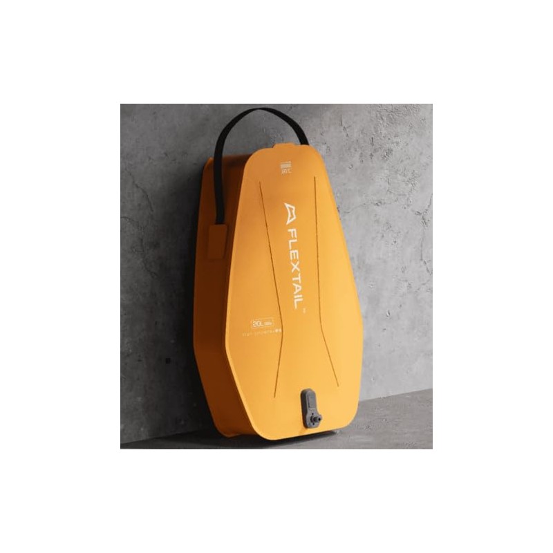 FLEXTAILGEAR Camping Shower Bag with Built-in Electric Pump, Portable Camp