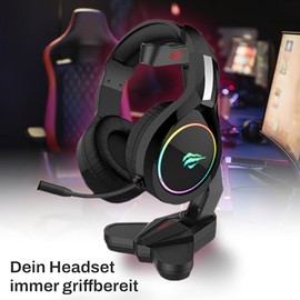 HAVIT - Soporte para Auriculares de Diadema, Color Negro
