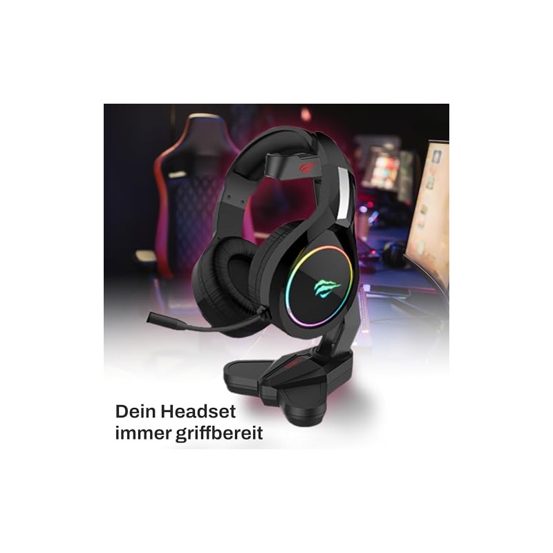 HAVIT - Soporte para Auriculares de Diadema, Color Negro