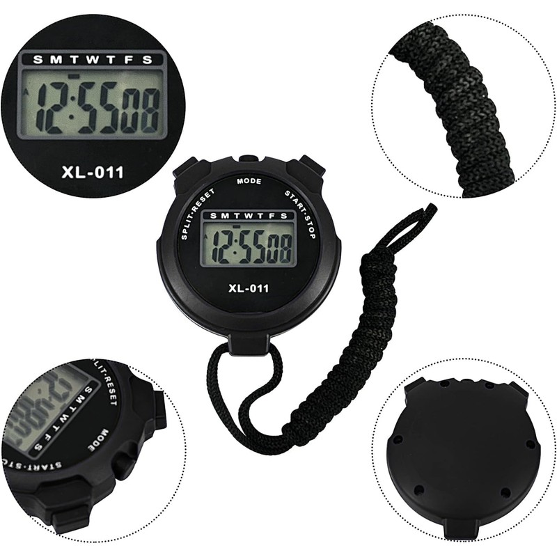 Digital Sports Stopwatch Timer, Multi-Function Large Display Stopwatch With Countdown