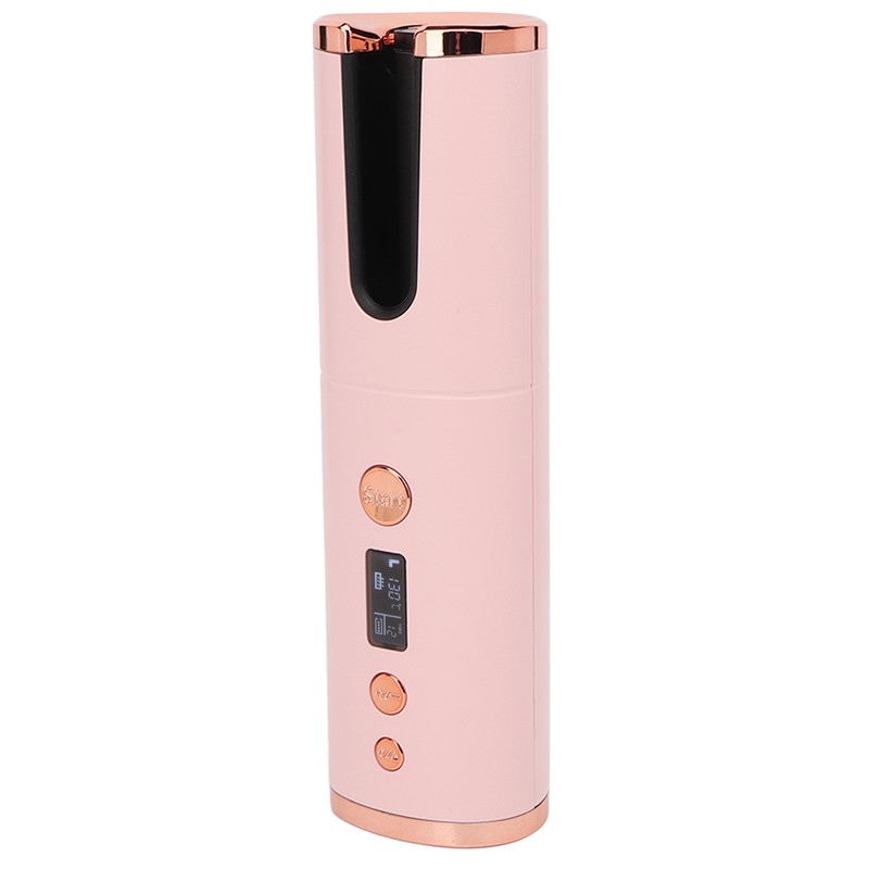 Automatic Curling Iron Cordless Ceramic Rotating LCD Display Rechargeable 4000mAH