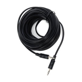 DRUT 25m 3.5mm to 3.5mm Aux Cable Audio Lead Stereo Headphone Mini Jack Male to Male Auxiliary Cord Compatible with Car Audio, TV, PC, Tablet, Laptop, MP3, Speaker (Black Nickel Connectors, 82ft)