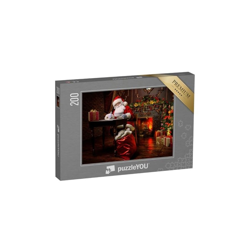 puzzleYOU: Jigsaw Puzzle 200 Pieces "Santa Claus Prepares for Christmas,